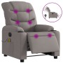 Sillón reclinable de masaje eléctrico tela gris taupe de , Sillones - Ref: Foro24-3206643, Precio: 285,75 €, Descuento: %
