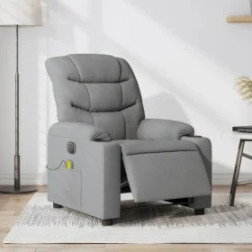 Sillón reclinable de masaje eléctrico tela gris claro de , Sillones - Ref: Foro24-3206636, Precio: 313,43 €, Descuento: %