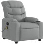 Sillón reclinable de masaje eléctrico tela gris claro de , Sillones - Ref: Foro24-3206636, Precio: 302,98 €, Descuento: %