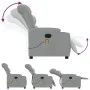 Sillón reclinable de masaje eléctrico tela gris claro de , Sillones - Ref: Foro24-3206636, Precio: 313,43 €, Descuento: %