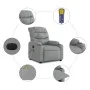 Sillón reclinable de masaje eléctrico tela gris claro de , Sillones - Ref: Foro24-3206636, Precio: 313,43 €, Descuento: %