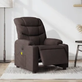 Sillón reclinable de masaje eléctrico tela marrón oscuro de , Sillones - Ref: Foro24-3206641, Precio: 313,66 €, Descuento: %