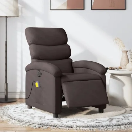 Dark Brown Fabric Electric Massage Recliner by , Armchairs - Ref: Foro24-3203971, Price: 285,71 €, Discount: %