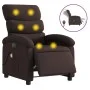 Dark Brown Fabric Electric Massage Recliner by , Armchairs - Ref: Foro24-3203971, Price: 285,71 €, Discount: %