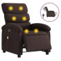 Sillón reclinable de masaje eléctrico tela marrón oscuro de , Sillones - Ref: Foro24-3203971, Precio: 280,74 €, Descuento: %