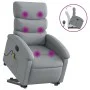 Sillón de masaje reclinable de pie de tela gris claro de , Sillones - Ref: Foro24-3203990, Precio: 288,26 €, Descuento: %