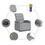 Sillón de masaje reclinable de pie de tela gris claro de , Sillones - Ref: Foro24-3203990, Precio: 269,70 €, Descuento: %