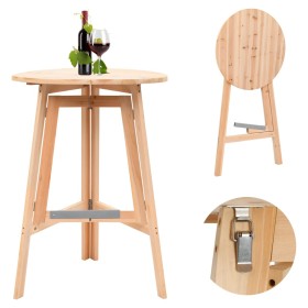 Mesa de bar plegable de madera de abeto 78 cm de vidaXL, Mesas plegables - Ref: Foro24-45532, Precio: 153,56 €, Descuento: %
