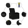 Sillón reclinable de masaje elevable tela negro de , Sillones - Ref: Foro24-3203992, Precio: 286,65 €, Descuento: %