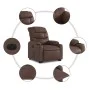 Sillón reclinable elevable eléctrico de cuero sintético marrón de , Sillones - Ref: Foro24-3206615, Precio: 373,94 €, Descuen...