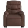 Sillón reclinable elevable eléctrico de cuero sintético marrón de , Sillones - Ref: Foro24-3206615, Precio: 373,94 €, Descuen...