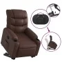 Sillón reclinable elevable eléctrico de cuero sintético marrón de , Sillones - Ref: Foro24-3206615, Precio: 373,94 €, Descuen...