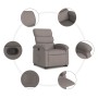 Sillón reclinable elevable tela gris taupe de , Sillones - Ref: Foro24-3203986, Precio: 255,66 €, Descuento: %