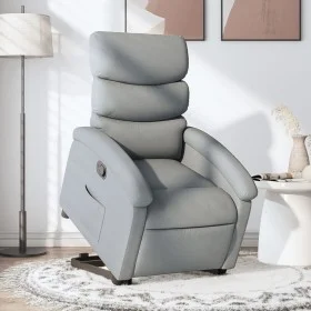 Sillón reclinable elevable de tela gris claro de , Sillones - Ref: Foro24-3203978, Precio: 269,88 €, Descuento: %