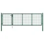 Grünes Gartentor aus Stahl 350x100 cm von vidaXL, Gartentore - Ref: Foro24-144305, Preis: 395,48 €, Rabatt: %