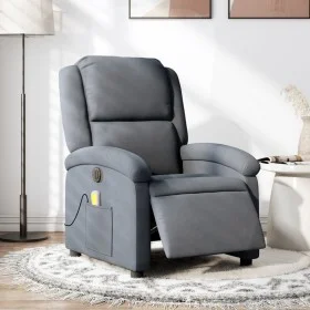 Dark Gray Velvet Electric Massage Recliner by , Armchairs - Ref: Foro24-3204290, Price: 297,32 €, Discount: %