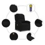 Sillón reclinable de masaje elevable terciopelo negro de , Sillones - Ref: Foro24-3204317, Precio: 302,17 €, Descuento: %