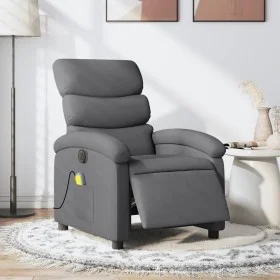 Electric massage recliner dark gray fabric by , Armchairs - Ref: Foro24-3203967, Price: 257,90 €, Discount: %