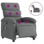 Sillón reclinable de masaje eléctrico tela gris oscuro de , Sillones - Ref: Foro24-3203967, Precio: 257,90 €, Descuento: %