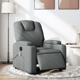 Sillón reclinable de masaje eléctrico tela gris oscuro de , Sillones - Ref: Foro24-3204357, Precio: 265,74 €, Descuento: %
