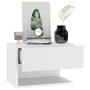 Mesitas de noche de pared 2 unidades blanco brillante de vidaXL, Mesitas de noche - Ref: Foro24-810966, Precio: 60,67 €, Desc...