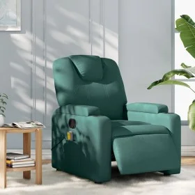 Sillón reclinable de masaje eléctrico tela verde oscuro de , Sillones - Ref: Foro24-3204362, Precio: 258,40 €, Descuento: %