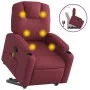 Sillón reclinable de masaje elevable tela rojo tinto de , Sillones - Ref: Foro24-3204383, Precio: 309,57 €, Descuento: %