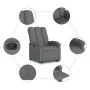 Sillón reclinable elevable de tela gris oscuro de , Sillones - Ref: Foro24-3204093, Precio: 274,75 €, Descuento: %