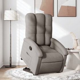 Sillón reclinable elevable tela gris taupe de , Sillones - Ref: Foro24-3204100, Precio: 254,55 €, Descuento: %