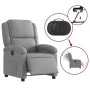 Sillón reclinable eléctrico tela gris claro de , Sillones - Ref: Foro24-3204140, Precio: 275,17 €, Descuento: %