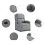 Sillón reclinable eléctrico tela gris claro de , Sillones - Ref: Foro24-3204140, Precio: 275,17 €, Descuento: %