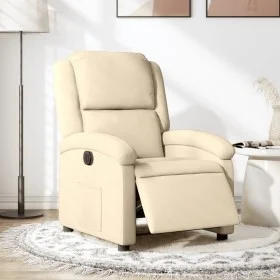 Sillón reclinable eléctrico de tela crema de , Sillones - Ref: Foro24-3204149, Precio: 244,36 €, Descuento: %