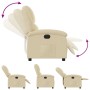 Sillón reclinable eléctrico de tela crema de , Sillones - Ref: Foro24-3204149, Precio: 235,07 €, Descuento: %
