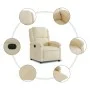 Cream Fabric Power Recliner by , Armchairs - Ref: Foro24-3204149, Price: 244,36 €, Discount: %