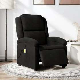 Sillón reclinable de masaje eléctrico tela negro de , Sillones - Ref: Foro24-3204154, Precio: 256,85 €, Descuento: %
