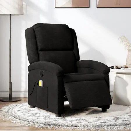 Black Fabric Electric Massage Recliner by , Armchairs - Ref: Foro24-3204154, Price: 256,85 €, Discount: %