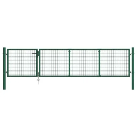Grünes Gartentor aus Stahl, 350 x 75 cm von vidaXL, Gartentore - Ref: Foro24-144304, Preis: 261,84 €, Rabatt: %