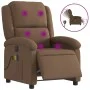 Sillón reclinable de masaje eléctrico tela marrón de , Sillones - Ref: Foro24-3204156, Precio: 296,83 €, Descuento: %