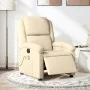 Sillón reclinable de masaje eléctrico tela color crema de , Sillones - Ref: Foro24-3204161, Precio: 258,90 €, Descuento: %