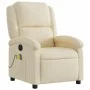 Sillón reclinable de masaje eléctrico tela color crema de , Sillones - Ref: Foro24-3204161, Precio: 258,90 €, Descuento: %