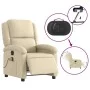 Sillón reclinable de masaje eléctrico tela color crema de , Sillones - Ref: Foro24-3204161, Precio: 258,90 €, Descuento: %