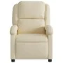 Sillón reclinable de masaje eléctrico tela color crema de , Sillones - Ref: Foro24-3204161, Precio: 258,90 €, Descuento: %
