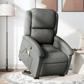 Silla de masaje reclinable de pie de tela gris oscuro de , Sillones - Ref: Foro24-3204177, Precio: 290,82 €, Descuento: %