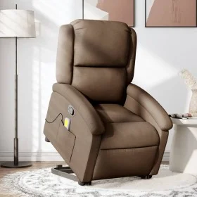 Brown Fabric Foot Recliner Massage Chair by , Armchairs - Ref: Foro24-3204180, Price: 329,28 €, Discount: %