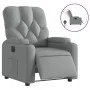 Sillón reclinable eléctrico tela gris claro de , Sillones - Ref: Foro24-3204686, Precio: 242,29 €, Descuento: %