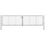 Puerta de jardín de acero galvanizado plateado 415x125 cm de vidaXL, Puertas de jardín - Ref: Foro24-144298, Precio: 355,84 €...