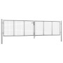 Puerta de jardín de acero galvanizado plateado 415x125 cm de vidaXL, Puertas de jardín - Ref: Foro24-144298, Precio: 355,84 €...