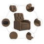 Sillón reclinable eléctrico de tela marrón de , Sillones - Ref: Foro24-3204690, Precio: 250,02 €, Descuento: %