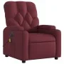 Sillón de masaje reclinable eléctrico tela rojo tinto de , Sillones - Ref: Foro24-3204701, Precio: 264,35 €, Descuento: %