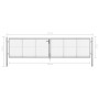 Puerta de jardín de acero galvanizado plateado 415x125 cm de vidaXL, Puertas de jardín - Ref: Foro24-144298, Precio: 355,84 €...
